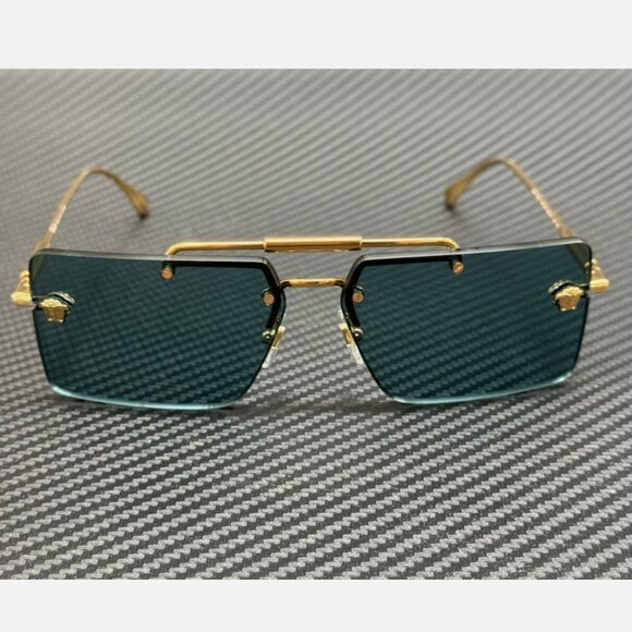 Versace Womens 60mm Blue Sunglasses
